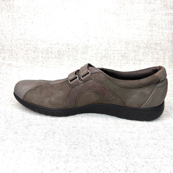 Munro Sport Joliet hook & Loop closure sneakers sz 11 Narrow mocha brown leather - Picture 2 of 10